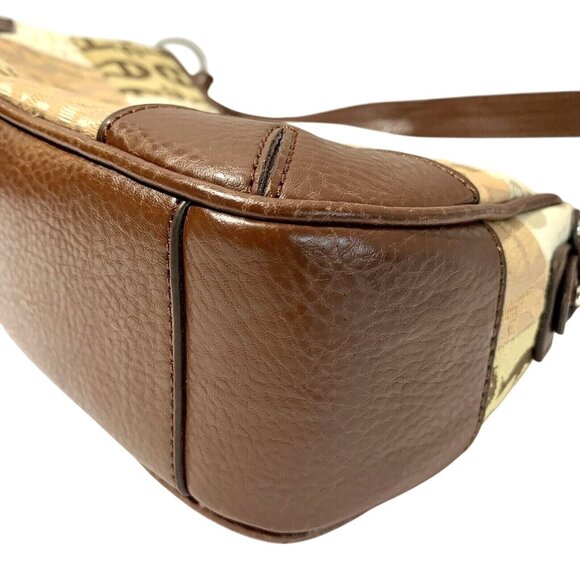 ETIENNE AIGNER Shoulder Bag Purse Signature Canvas Tan Leather Branded - Picture 11 of 16